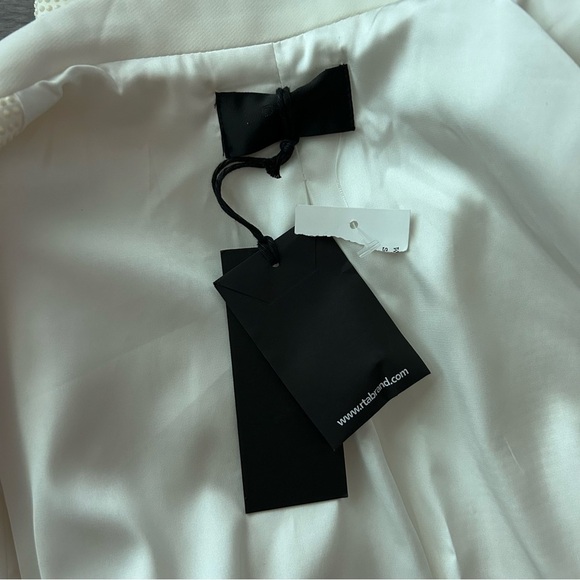 NWT RTA Denim Sasha Studded Blazer in White Stone Sz S - Picture 12 of 16